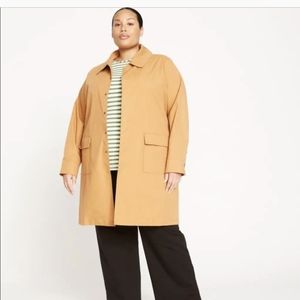 Universal Standard •  Waiting For Rain Coat in Brown Sugar